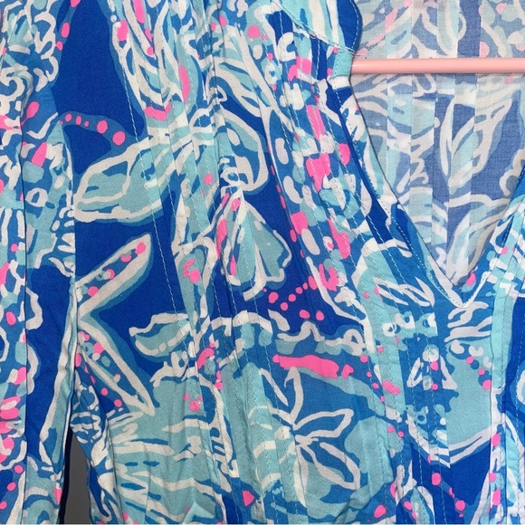 Lilly Pulitzer Sarasota Top in Into the Deep Bay Blue XS - Picture 3 of 5